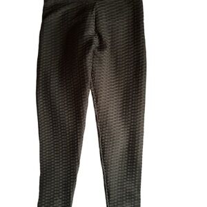 Textured Black scrunch butt lift Leggings